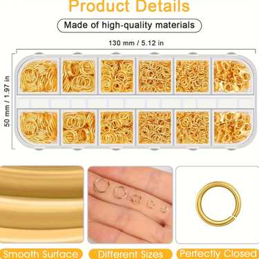 Kit Fabrication Bijoux : 1200 Anneaux Ouverts + Pince + Pincette - Argenté, Pour Colliers, Bracelets