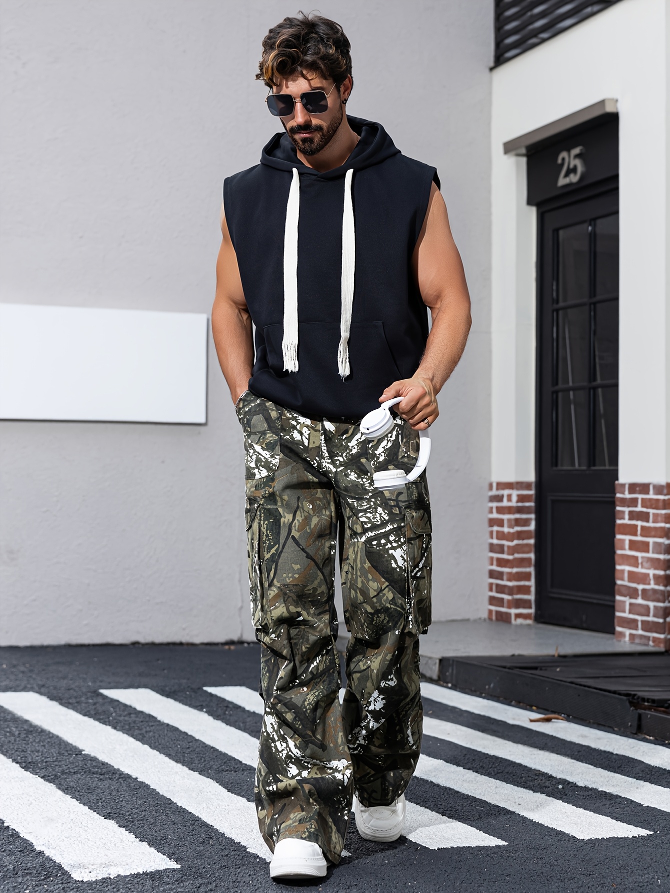 jeans cargo estilo estampado camuflaje hombre denim Temu Mexico