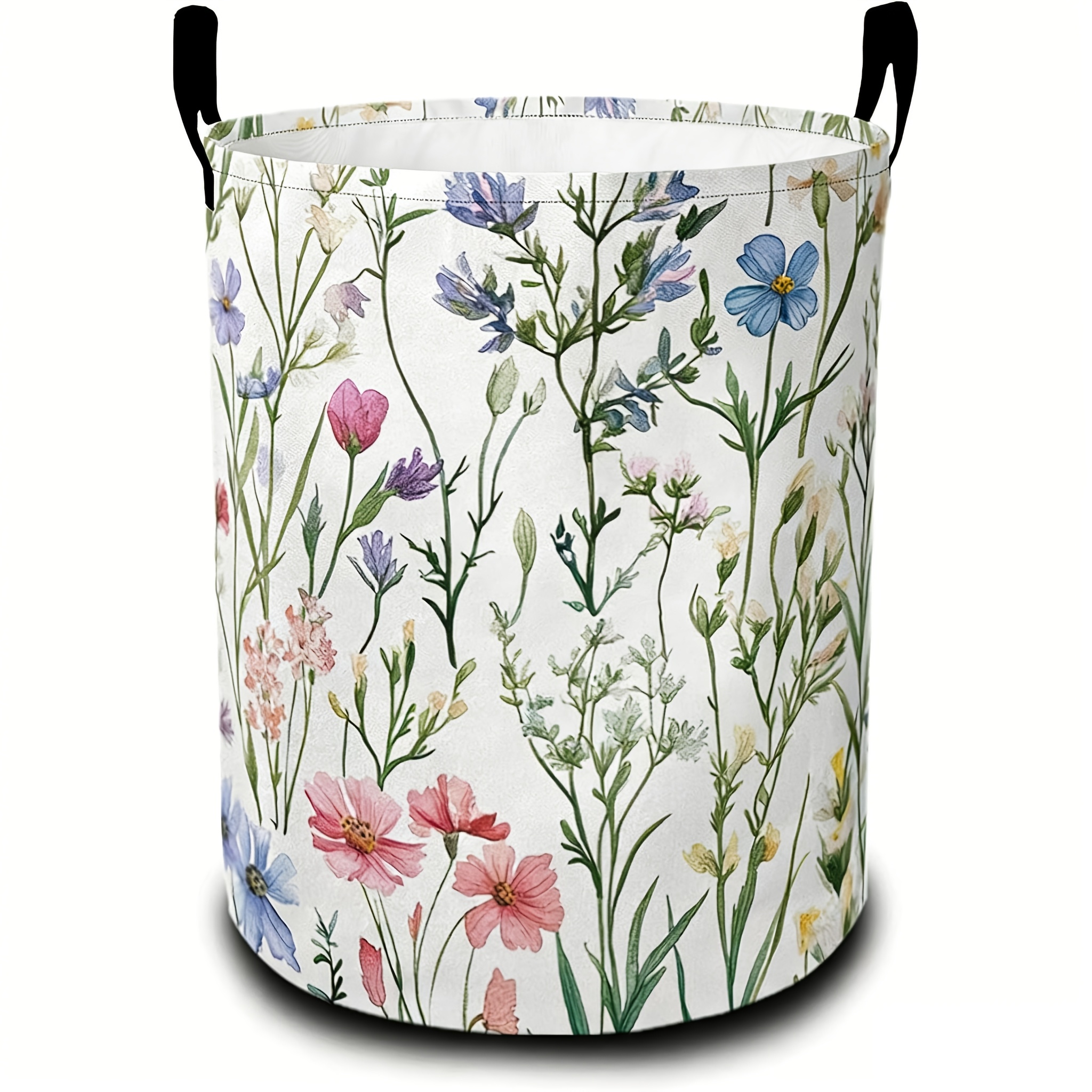 TEMU 1pc Laundry Basket, Vintage Lavender Lightweight Storage Basket For Dirty Clothes, Foldable, Suitable For Dorms And Bathrooms, Shelf Baskets