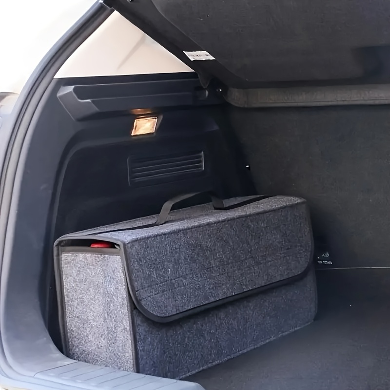 Car Trunk Storage Box, Folding Storage Box, Suitable For Cars And Trucks (gray And Black), Foldable Storage Box, Vehicle Interior, Clutter Storage Box