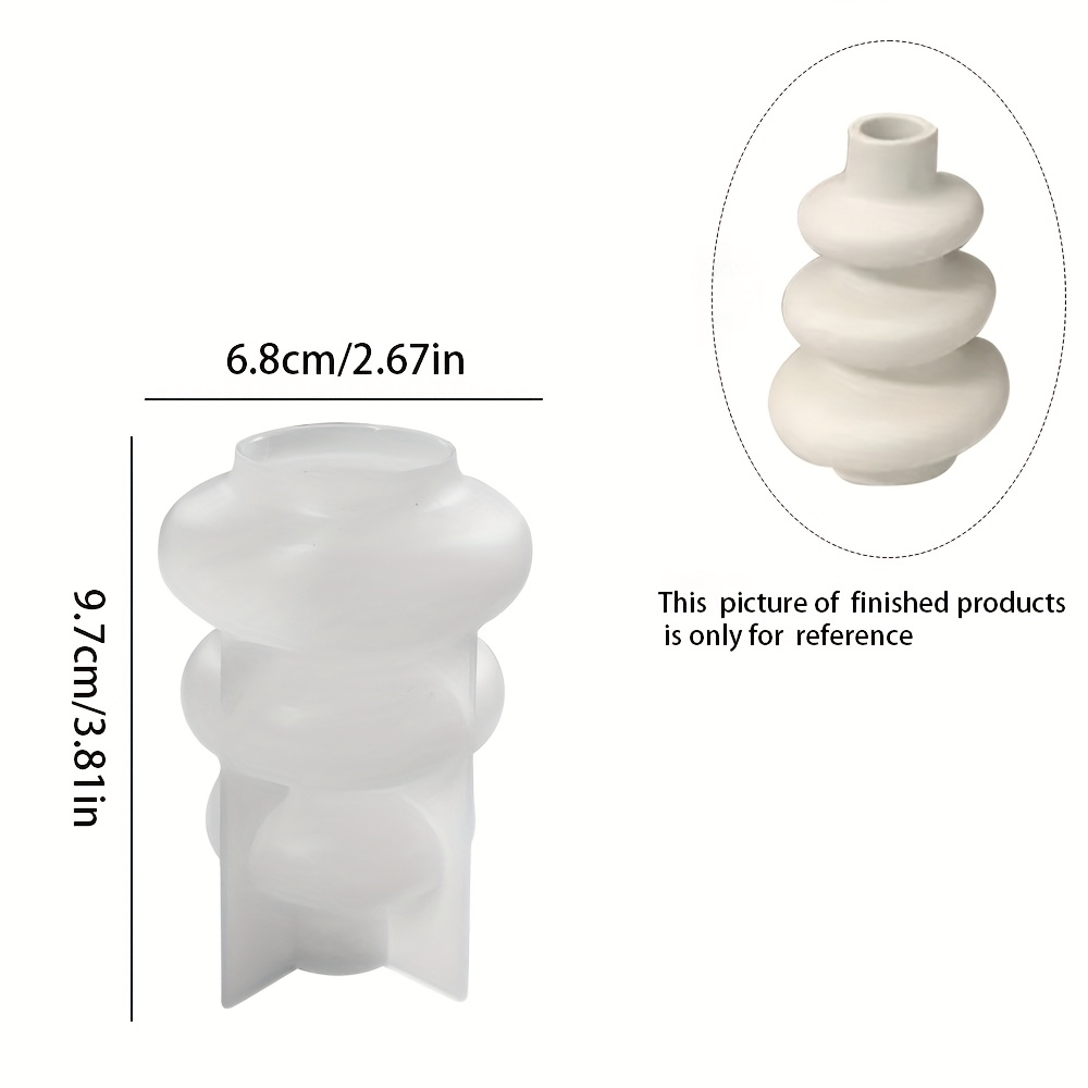 Nordic Spiral Silicone Mold For Diy Vase Making, Silicone Flower Vase Mould For Plaster Concrete Cement Resin Casting, Silicone Vase Mold For Diy Art Crafts And Home Decor