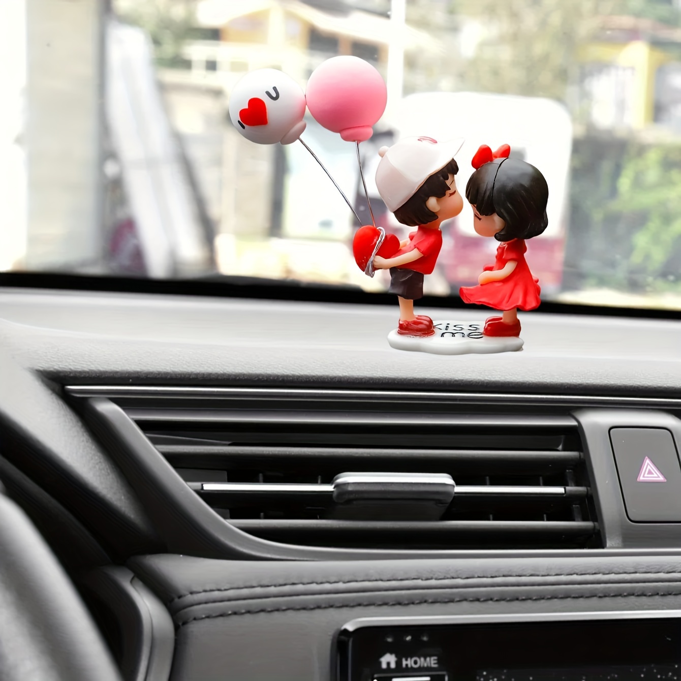 

1pc Abs Car Dashboard Couple Figurine, , Auto Decoration