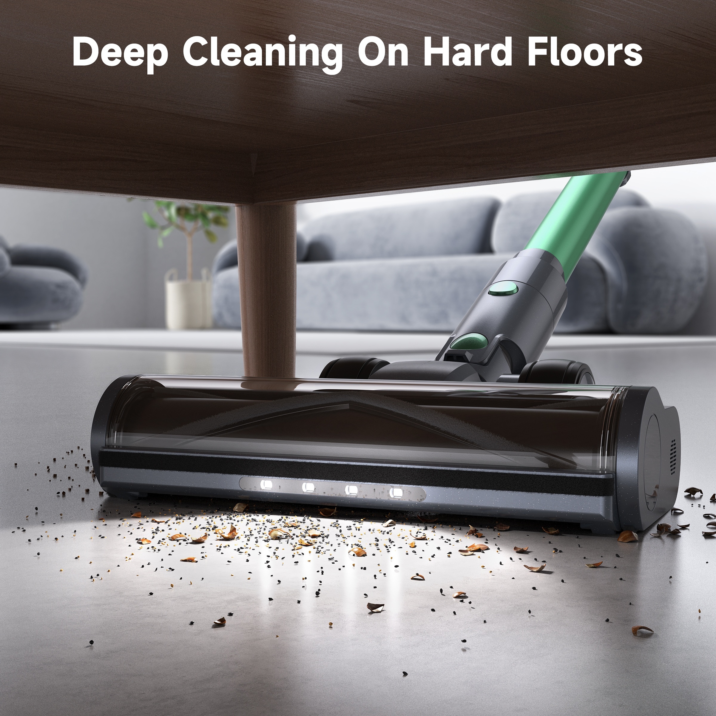 Lubluelu P2 Draadloze Stofzuiger, 33Kpa Staafstofzuiger met -Klitten Borstel en Verbeterd Groen Licht, Stofzuiger voor Thuis, Draadloze Stofzuiger voor Huisdierenhaar, Tapijt en Harde Vloeren