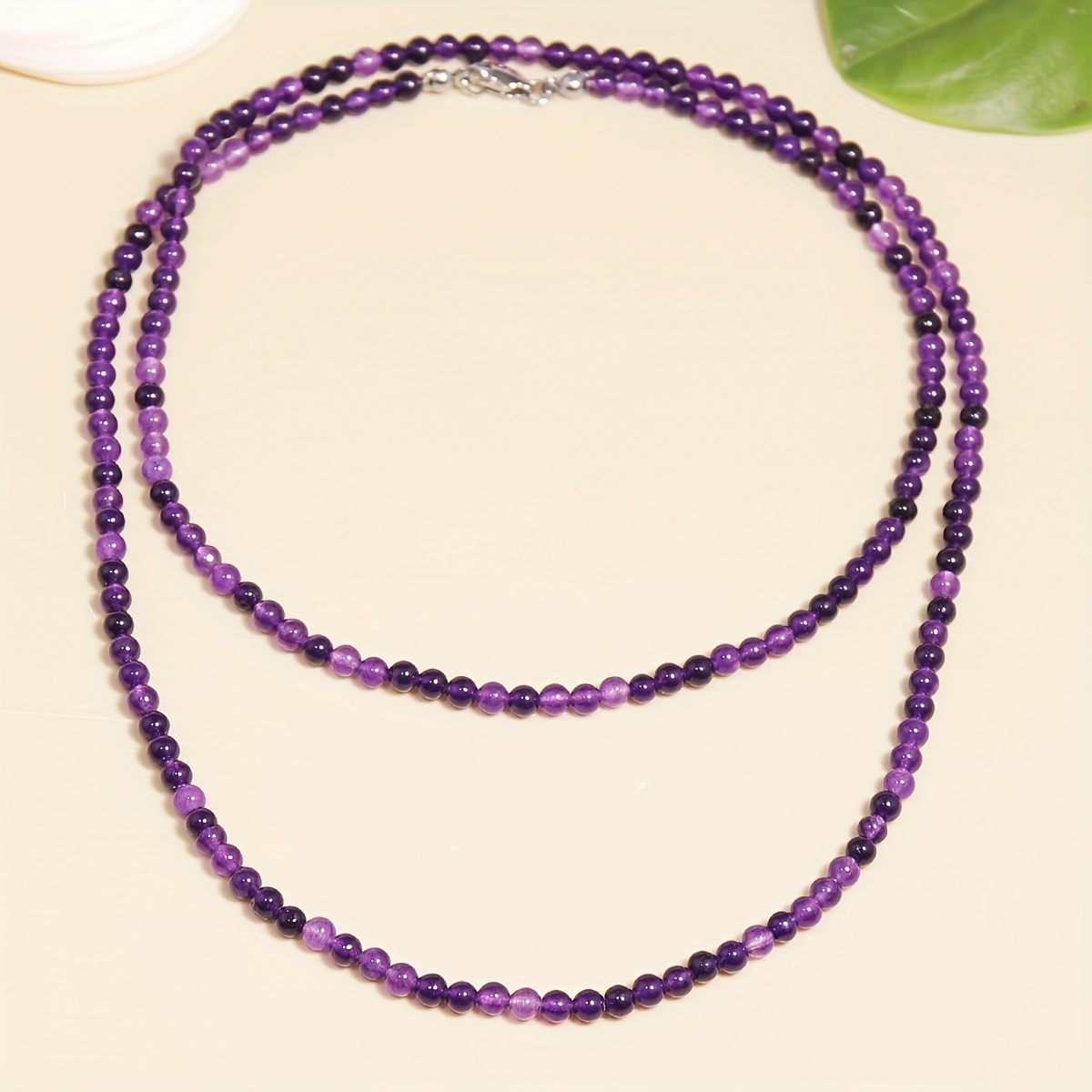Natural Rhodonite Amethyst & Lapis Lazuli Long Necklace