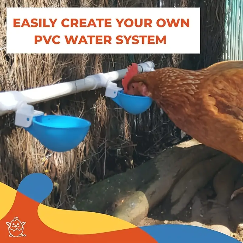  Automatic Chicken Waterer Feeder Complete Set, Poultry