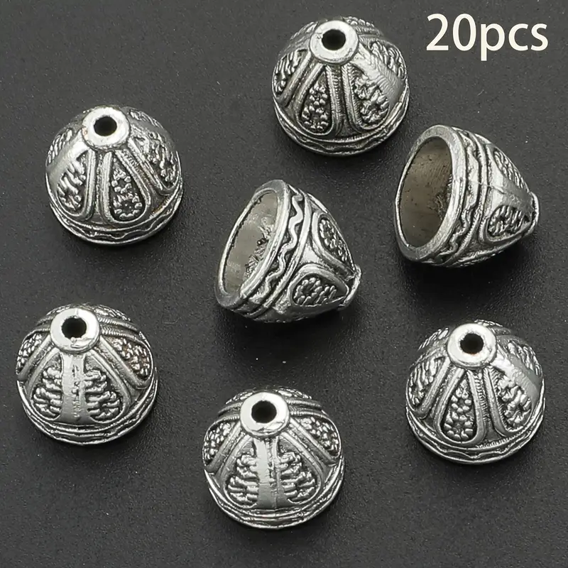 Cuentas De Casquillos Dorados De 42x8mm, Cuentas Huecas De Flor