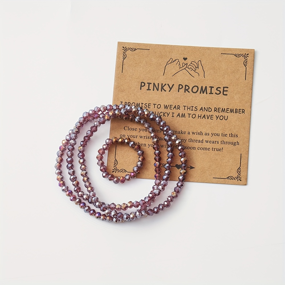 Bohemian Crystal Handmade Beaded Multi-Layer Bracelet and Ring Set