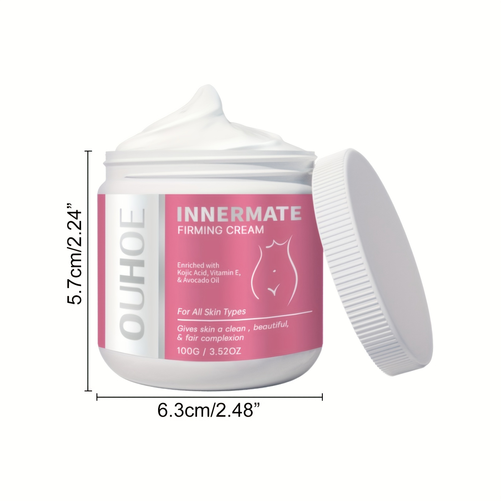 Set of 2 Body Creams for Underarms And Thighs, Ideal for Moisturizing Skin in Areas