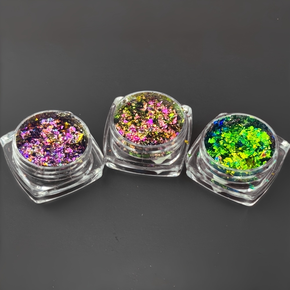 Image of 3pcs Optical Pigment Powder Iridescent Chameleon Colors For Resin Art & Diy Crafts