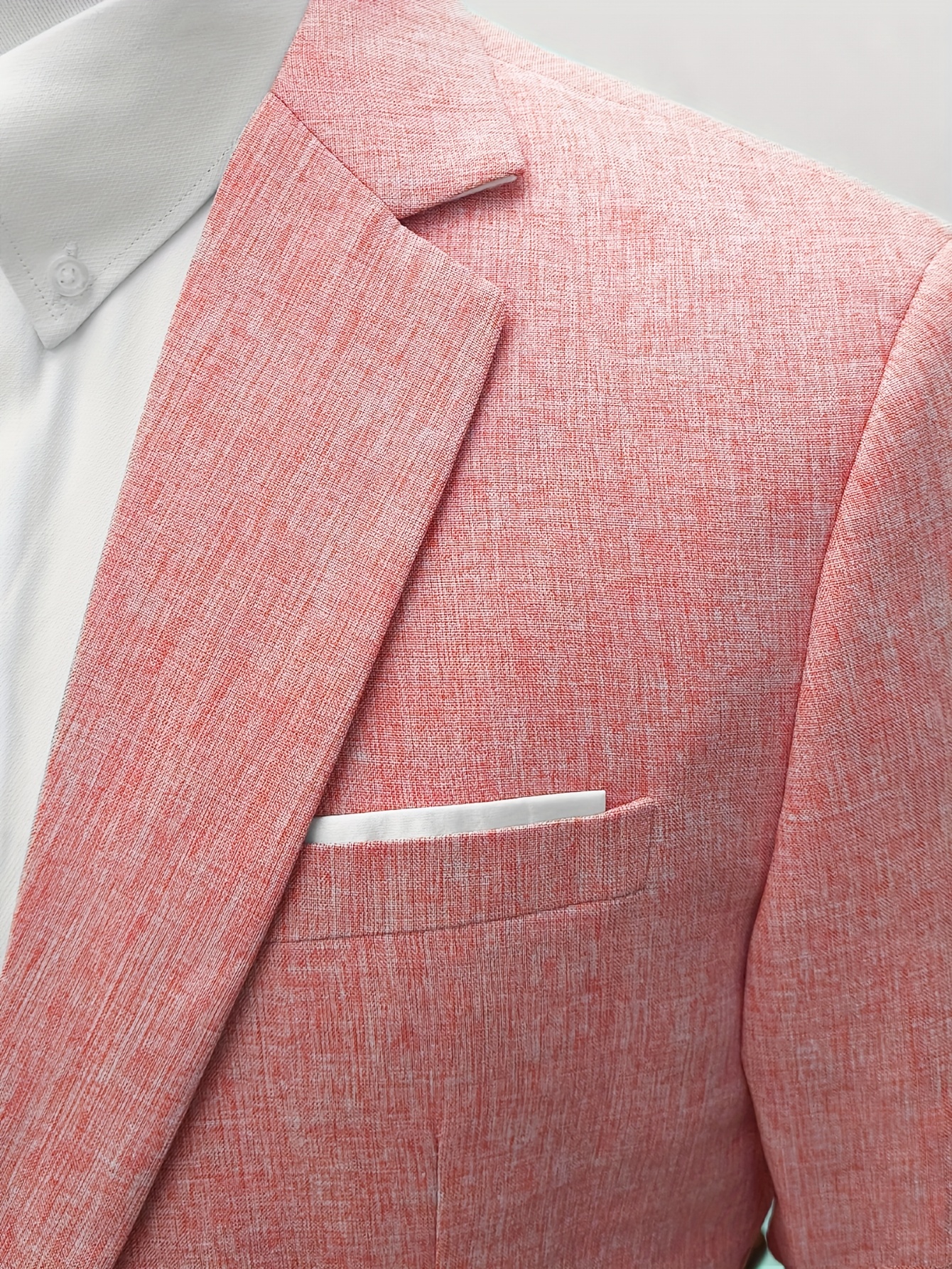 men's elegant pink casual single button suit jacket Temu Chile