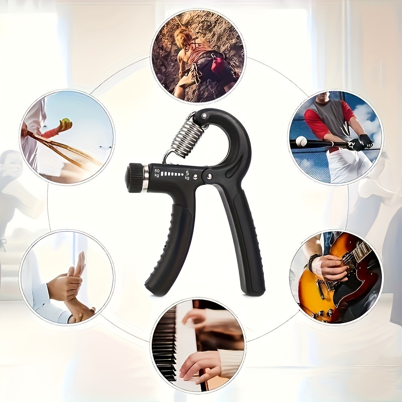 5pcs Adjustable Grip Strength Trainers Kit, Includes Forearm Strengthener, Adjustable Fingers Exerciser, Fingers Stretching Band, Grip Ring, Fingers Exercise Ball, For Resistance & Strength Training