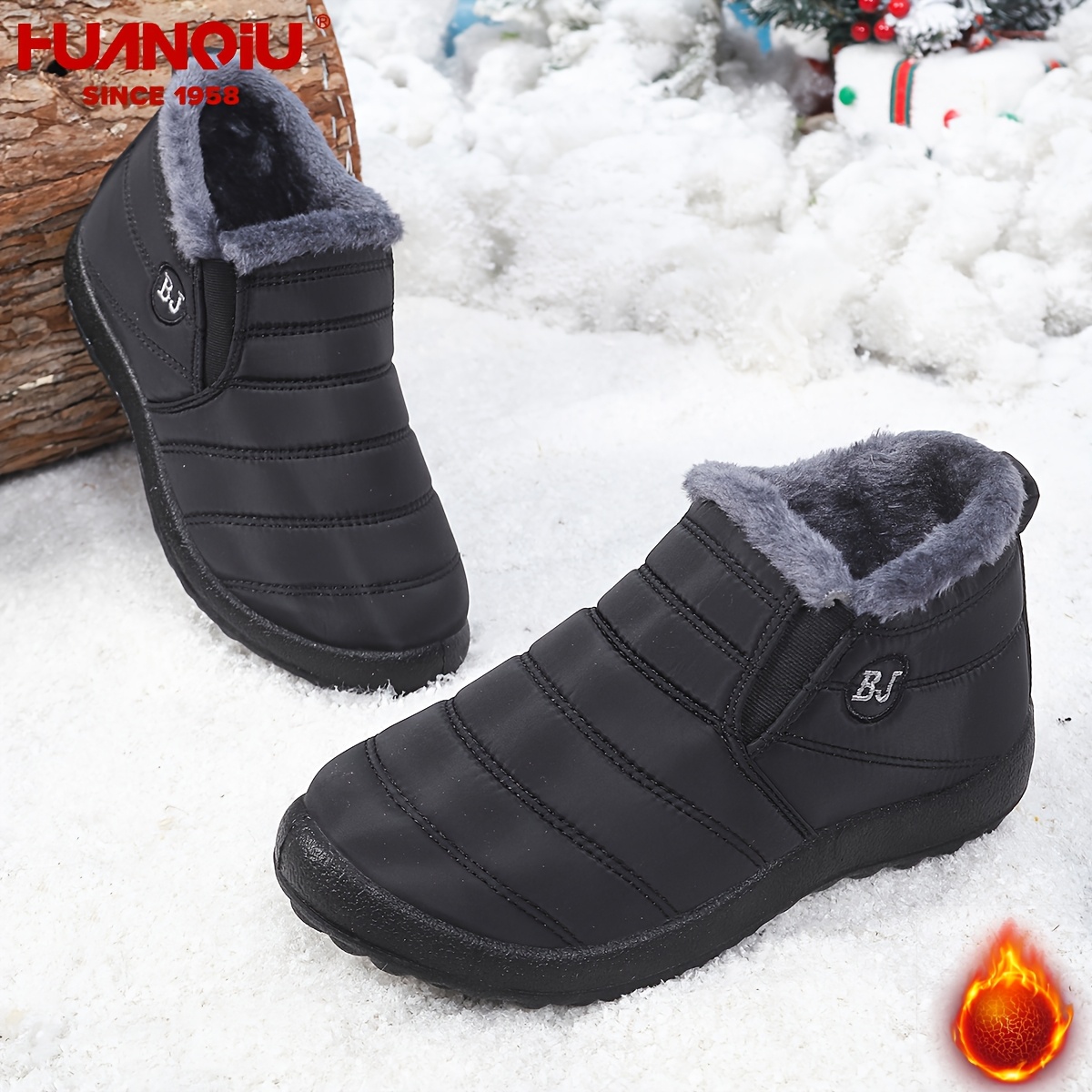 Men's Winter Snow Boots with Thickened Fleece