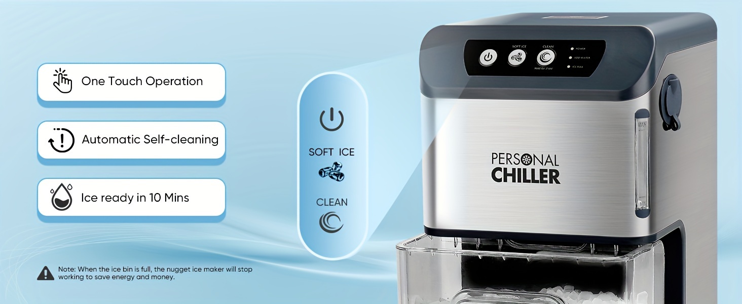 commercial ice maker machine 55lbs 24h self cleaning lce maker machine soft chewable pellet lce machine for home bar coffee shop business details 2