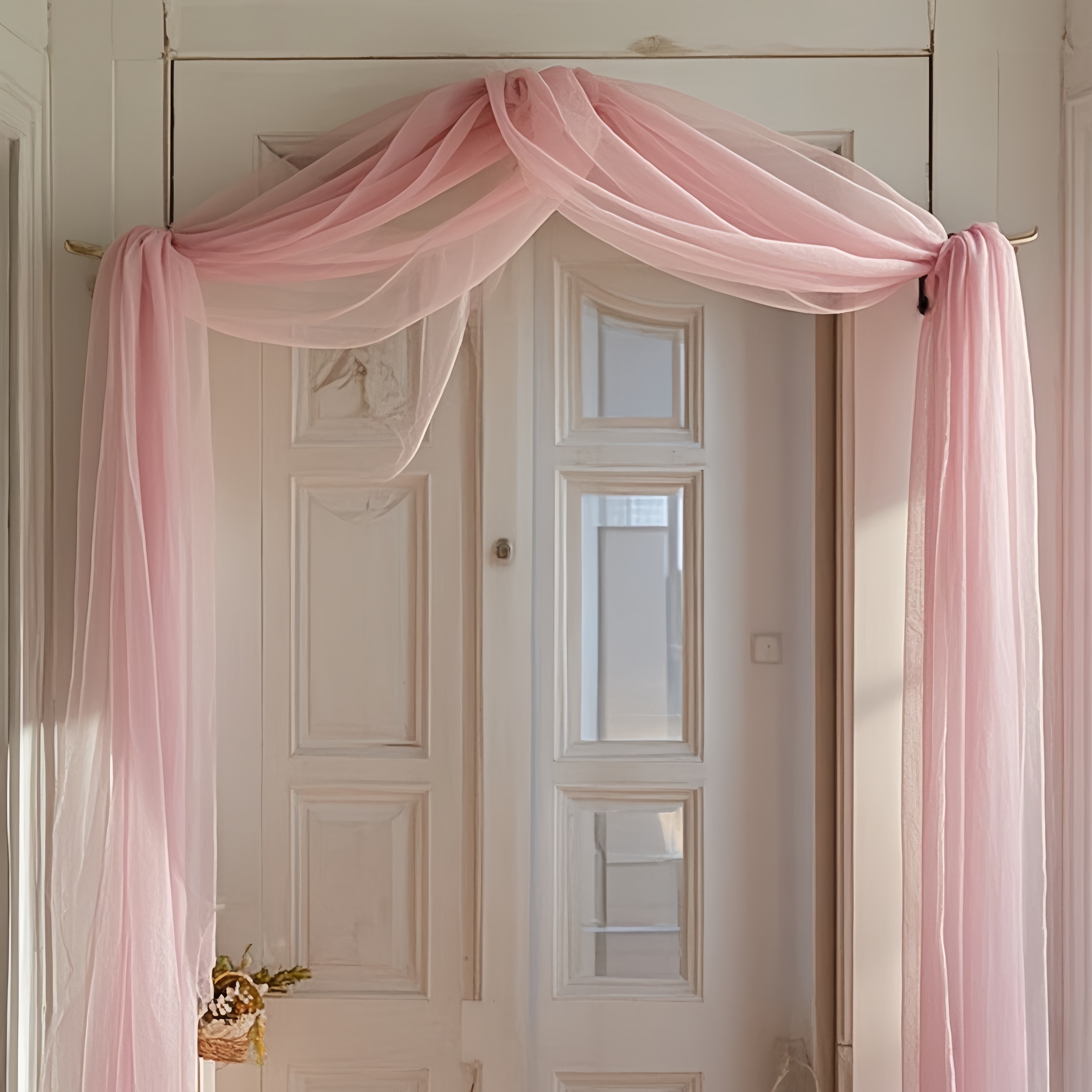 TEMU 1pc Length 19.7ft/236.2inch/600cm Width 2.62ft/31.5in/80cm Mesh Pink Wedding Mesh Mesh Premium Atmosphere Mesh Multi-functional Hanging Fabric