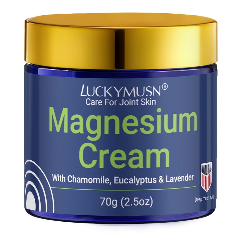 Image of Magnesium Cream, Moisturizing And For Your Joint Skin, Contains Lavender, Eucalyptus, Coconut Oil, Rosemary, And Arnica. Easily Absorbed And Non-greasy, Suitable For Types, 70g/2.5oz.