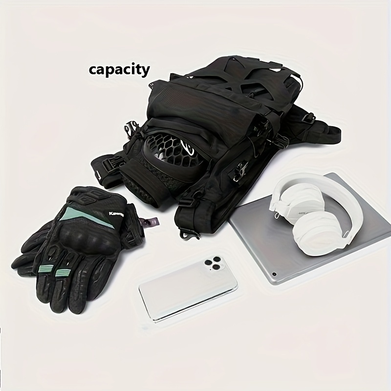 Motorradhelm-Rucksack Outdoor-Sport- und Reise-Riding-Tasche mit  mehreren Fächern, strapazierfähiger Nylonhülle, sichere