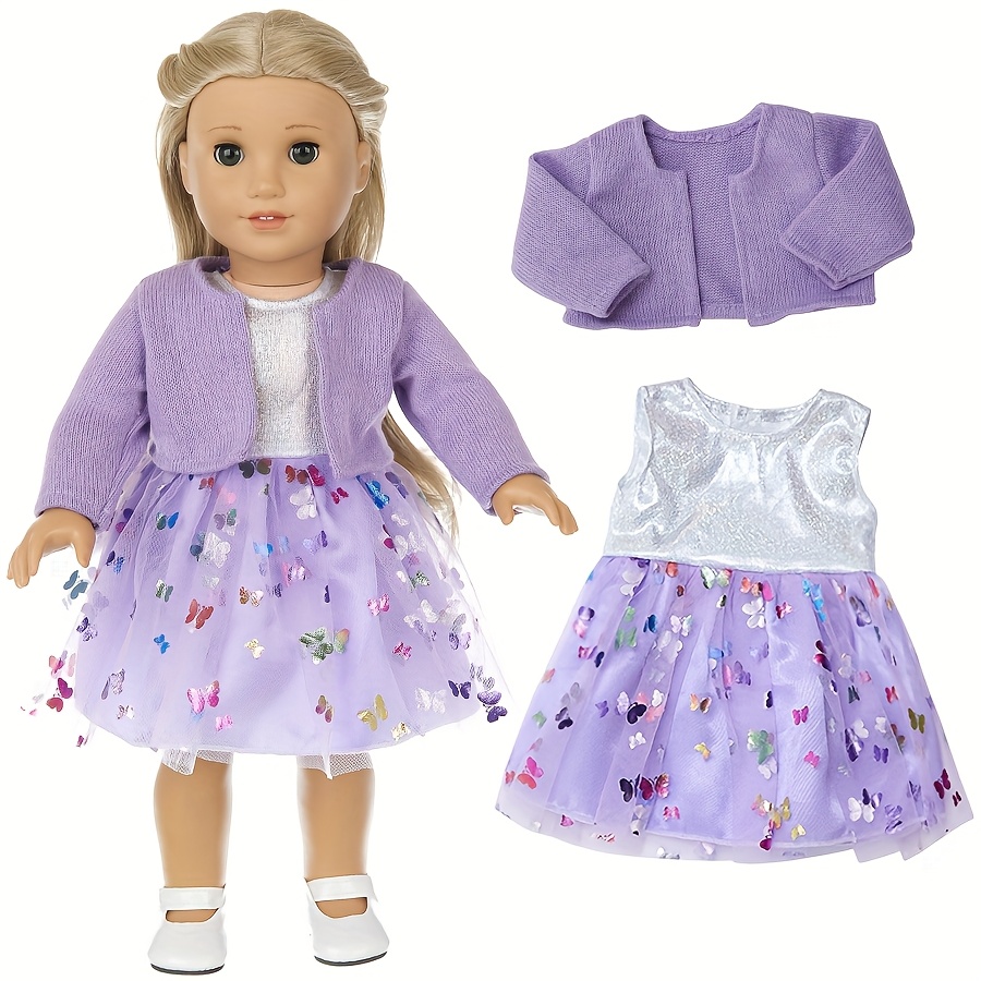 Image of Colorful Tulle Dress Suit Doll Clothes For 46cm/ 18inch Doll, Not Including Doll, Festival Gift