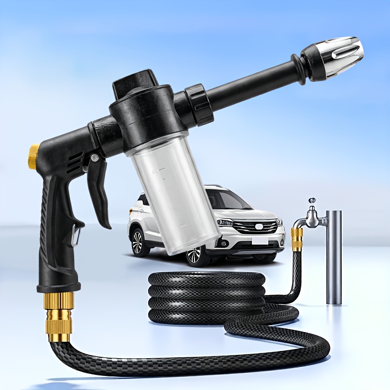 lightning high pressure power washer portable   pressure car wash foam gun with long handle 2x stronger     for women seniors ideal for car washing and watering plants cleaning and tire inflation watering can