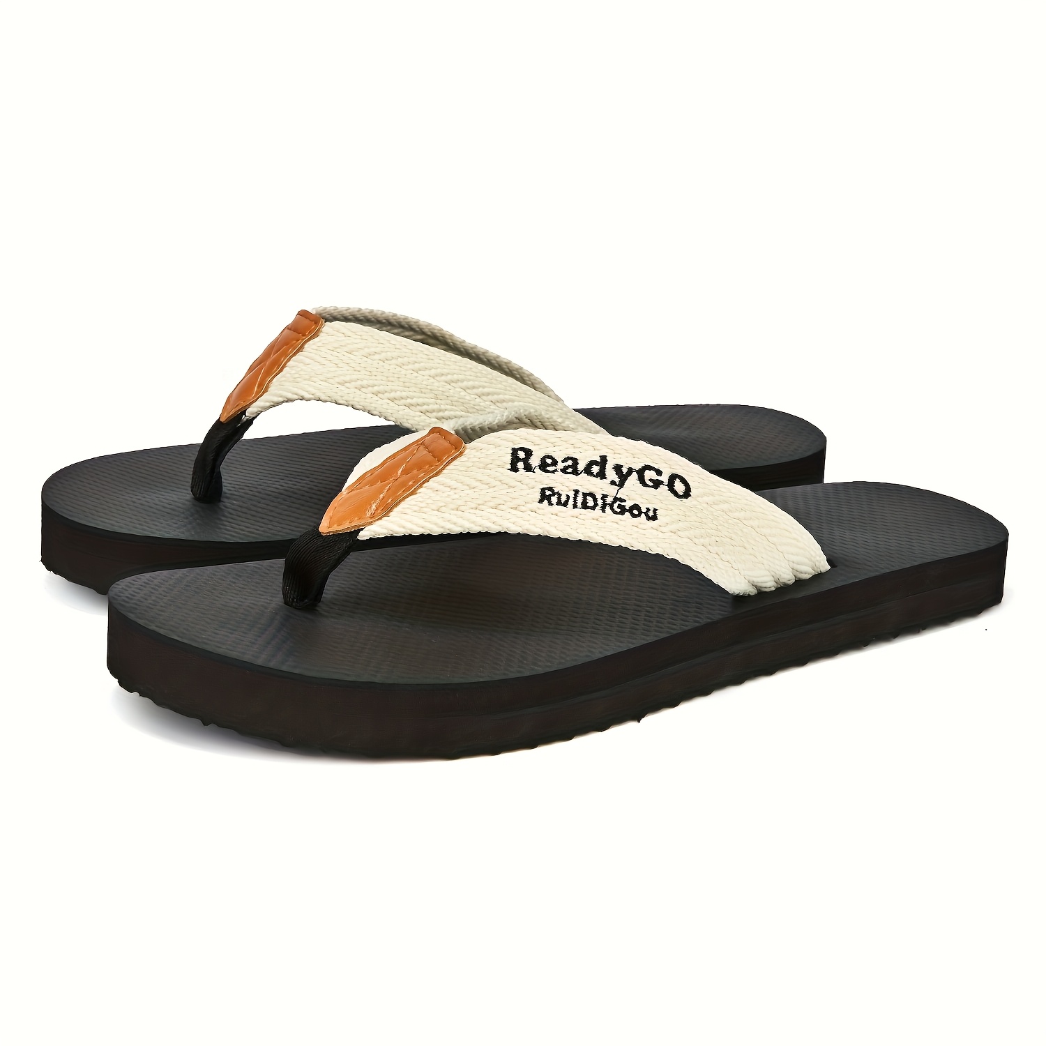 Image of High-quality Men's Flip-flops, Non-slip Casual Slippers