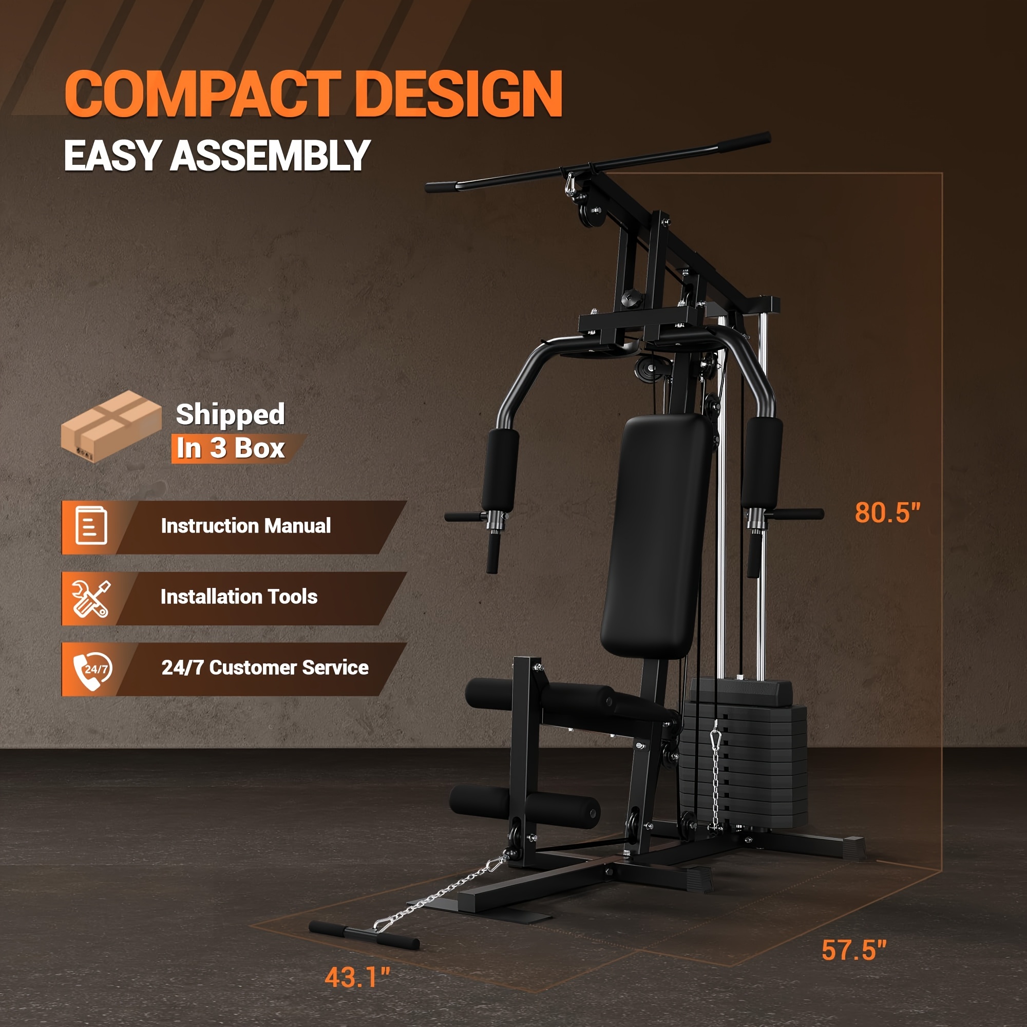 home gym machine full body workout machine 150lbs weight Temu