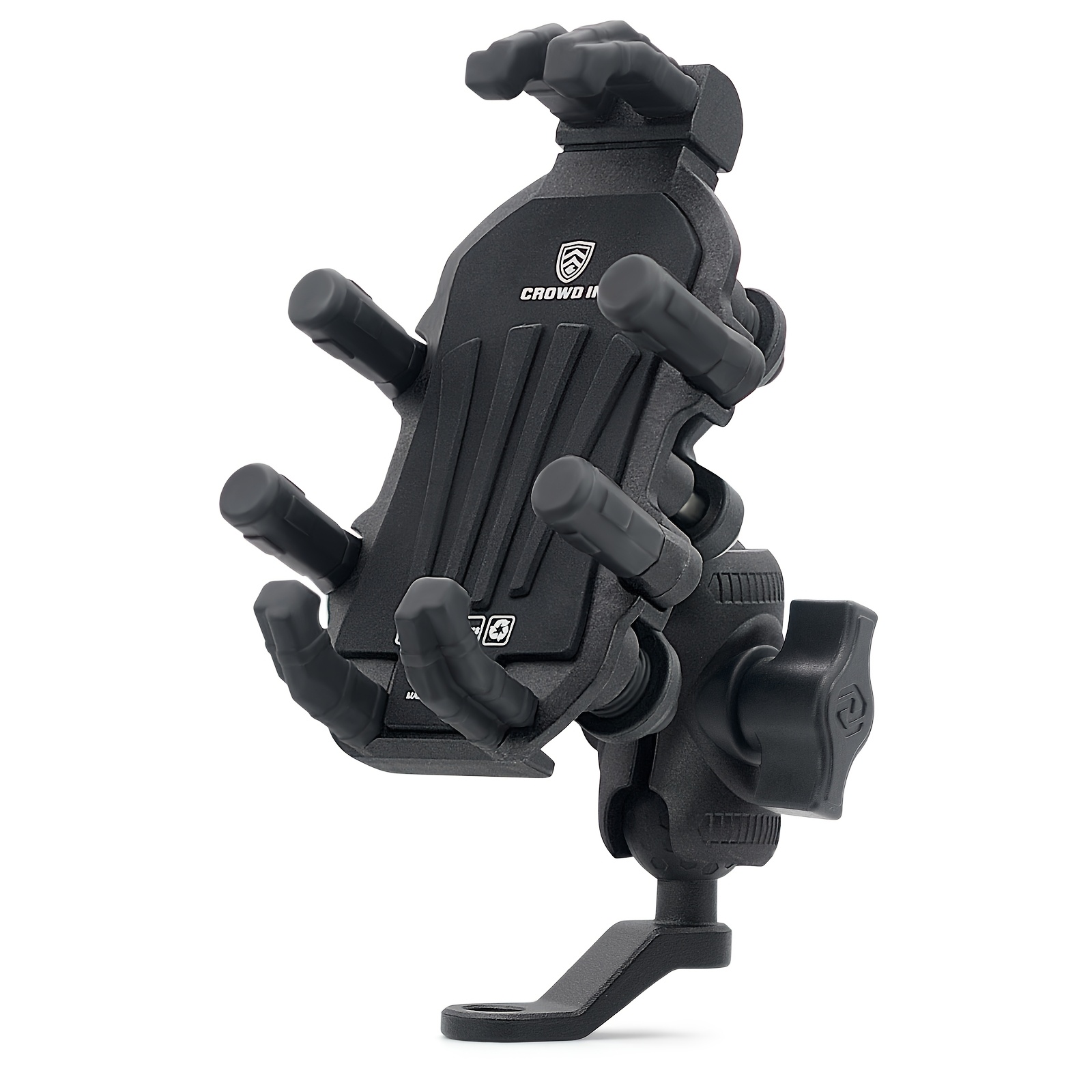 TEMU 1pc Motorcycle Mountain Phone Holder Car Aluminum Alloy Upgrade Shock Absorption Electric Vehicle Phone Holder Outdoor Mirror Mount