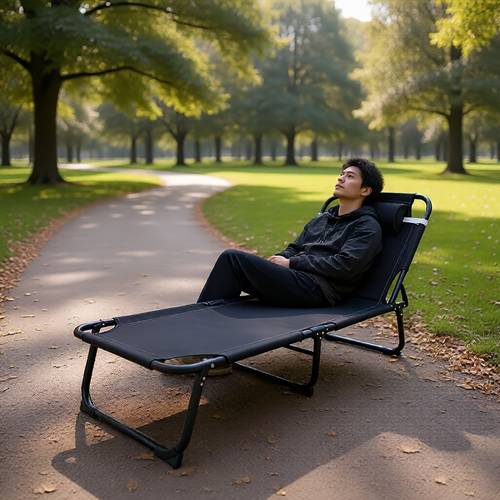 2027 portable foldable sunbathing leisure chair non slip design placement breathable and non sweaty for long sitting suitable for all ages indoor relaxation tv watching outdoor and picnics