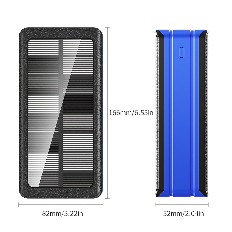 80 000mah solar power bank large capacity 30w fast charging mobile power 5outputs and 2   led flashlight sos strobe strobe light flashlight portablecharger suitable for outdoor camping and wilderness survival gear Product details 1