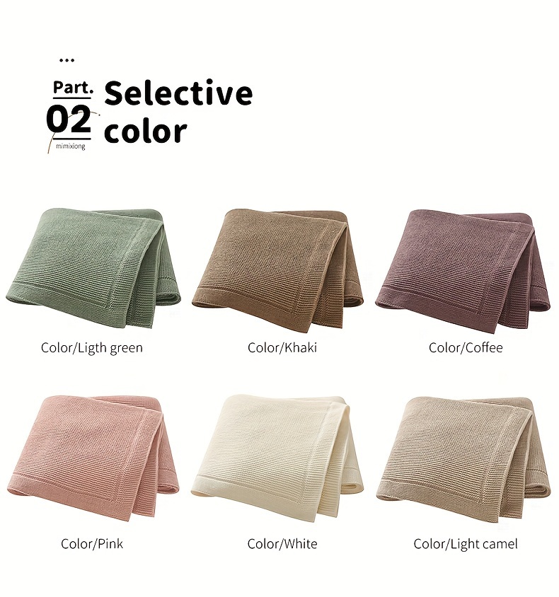 solid color knitted baby blanket multifunctional baby blanket suitable for   and party details 0