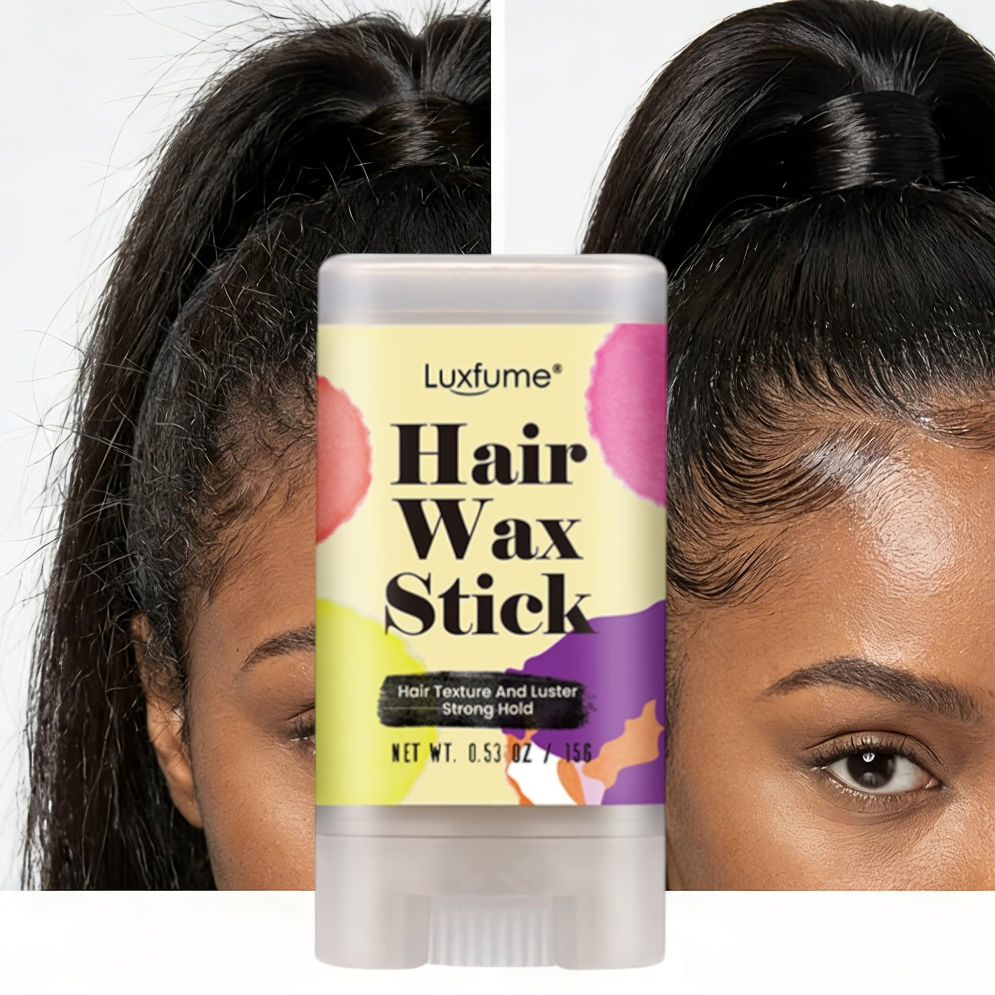 Luxfume Hair Wax Stick, Wax Stick For Hair Slick Stick, Hair Wax Stick For Flyaways Hair Gel Stick Non-greasy Styling Cream For & Edge Control Frizz Hair, Hair Wax Stick For