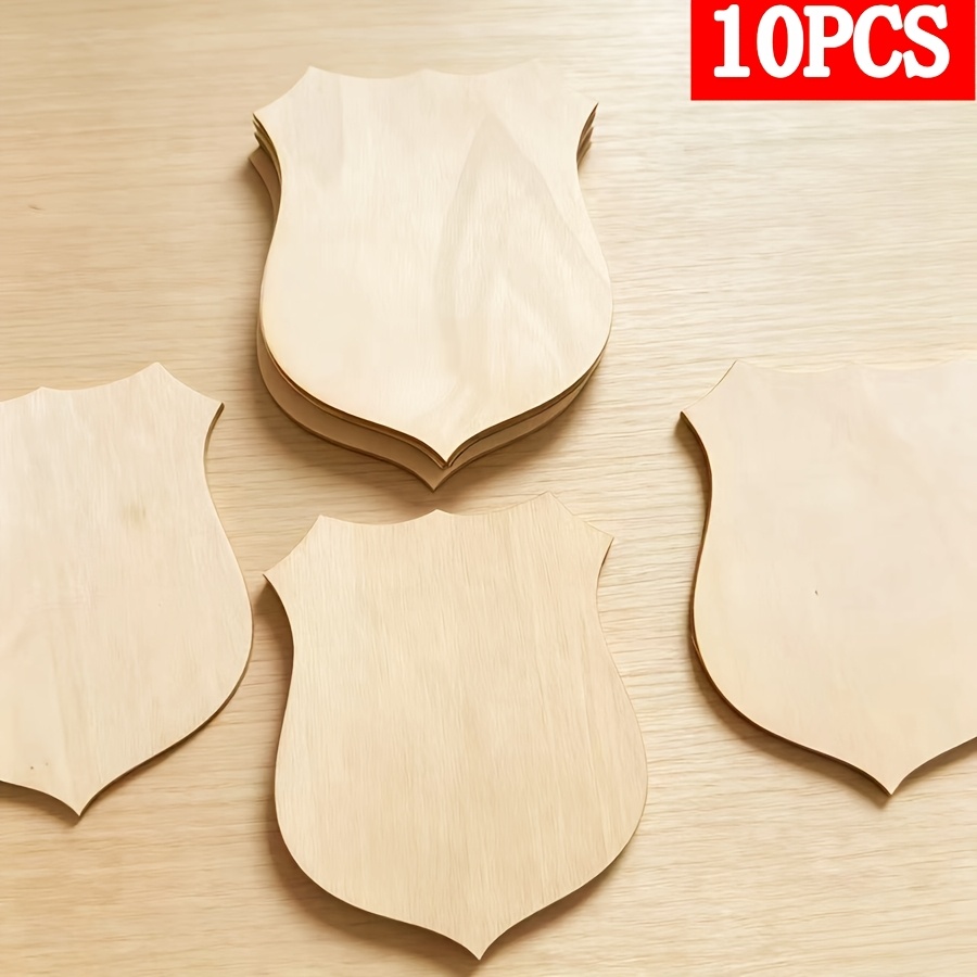 TEMU 10 adornos de madera con forma de (3.93 pulgadas) Artesanía a Decoración para del hogar Adorno para asiento de boda de Colgante Etiqueta de