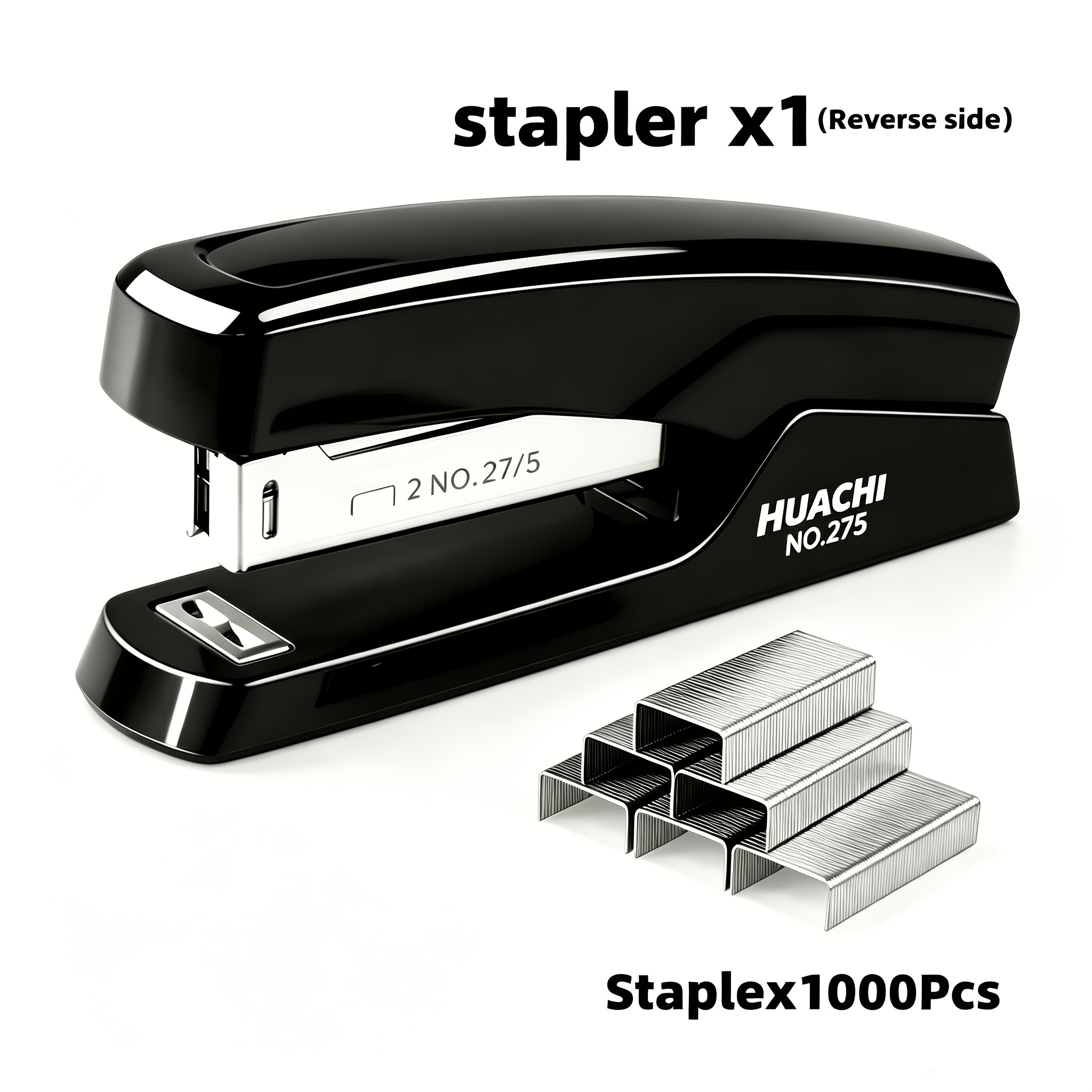 2pcs Stapler Set Includes Stapler And A Box Of /cards, Suitable For Office, School, And Home Use, Black And White