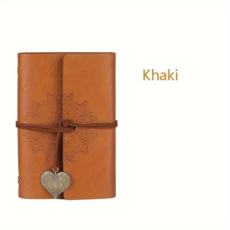 vintage heart shaped pendant notebook travel journaling - Temu display picture 1