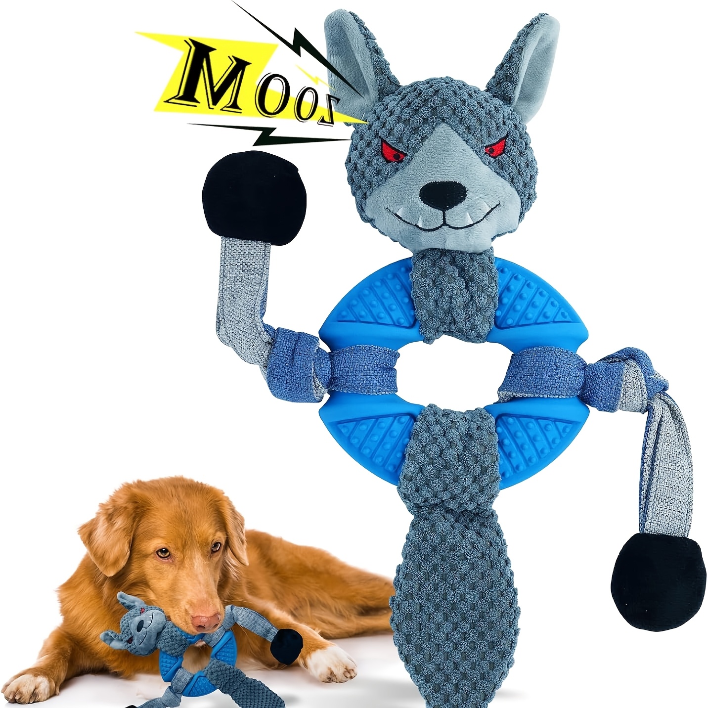 Temu – TEMU Indestructible Dog Toys (wolf Heads), Outdoor Dog Toys, Interactive Dog Toys, Sturdy Dog Toys, Suitable For Large, Medium And Small Dogs With