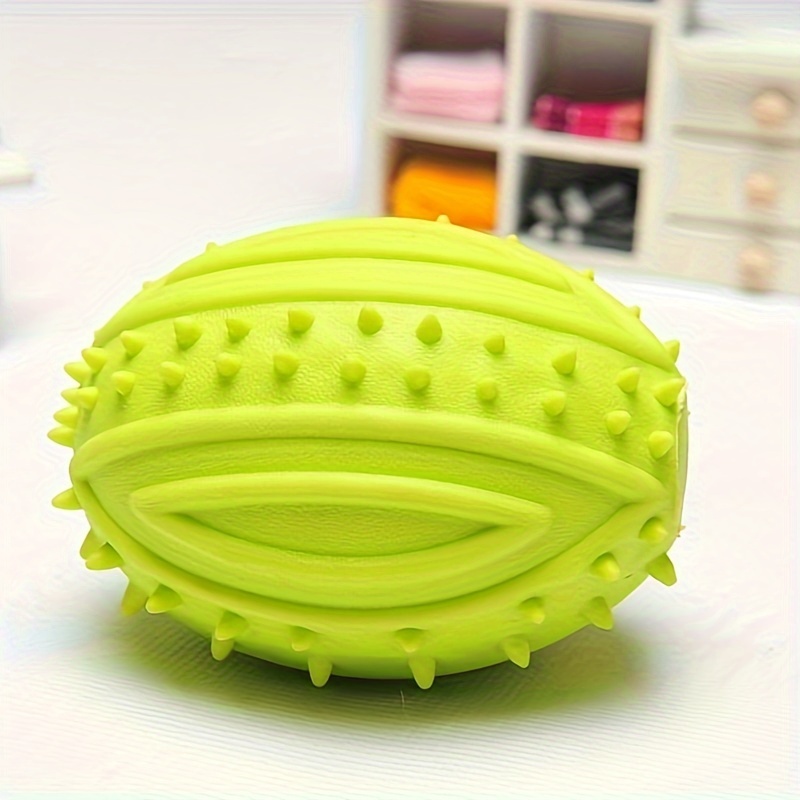 TEMU 2pcs, Bite Resistant Tpr Rugby, Multi-color Optional, Pet Supplies, Doggie Gnawing Molar Rubber Toy