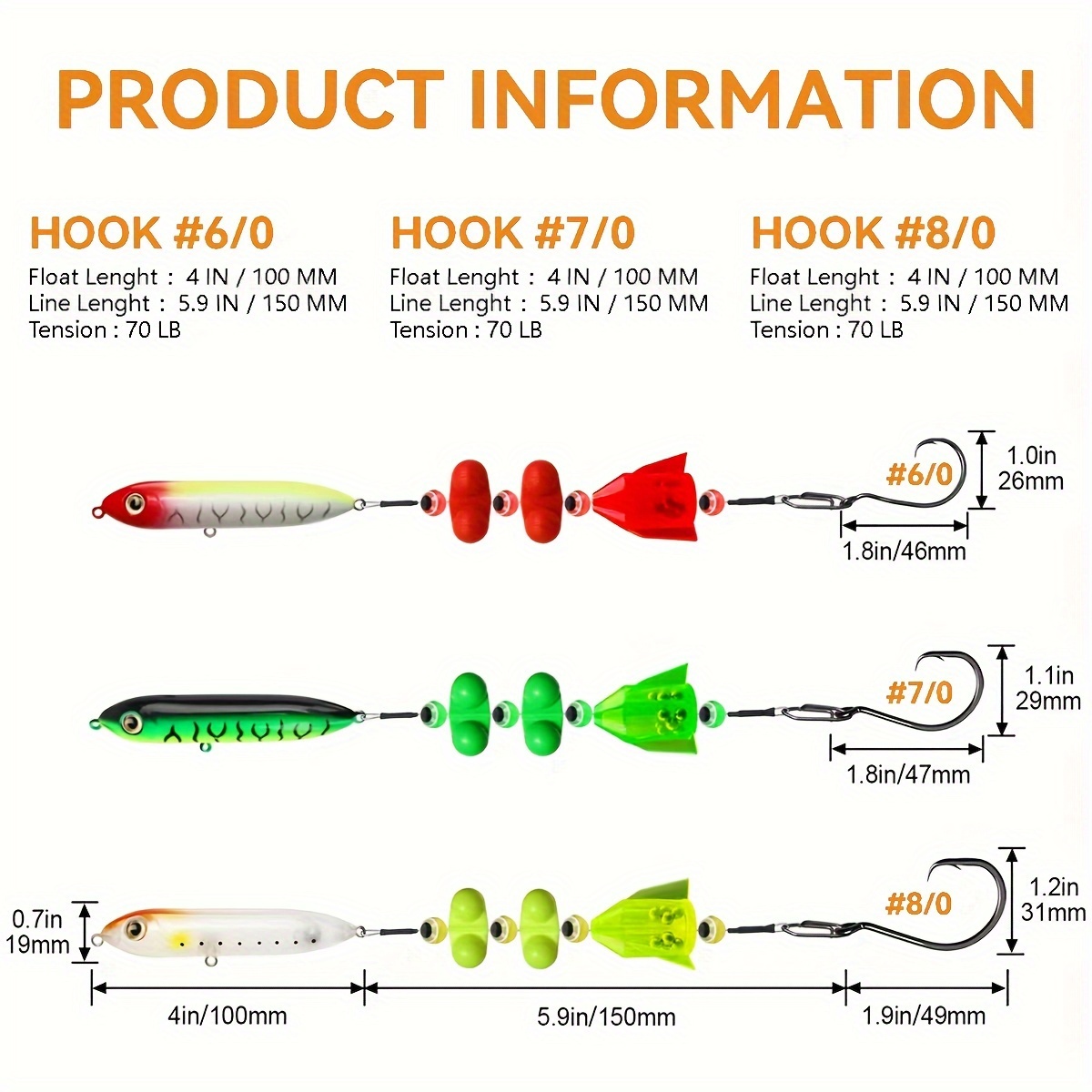 Line Catfish Rigs For Lakes 3PCS Catfish Rig, Catfish Floats