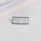 1 2pcs funny fight item run enamel pin brooches anime games brooch badges game lover friends gifts jewelry