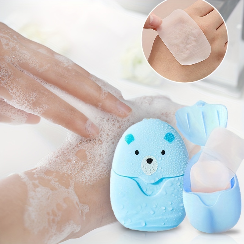 50pcs travel sized portable hand soap single use alcohol free colorful and cute soap box suitable for home office or outdoor use   hands dissolves   contact with water 0
