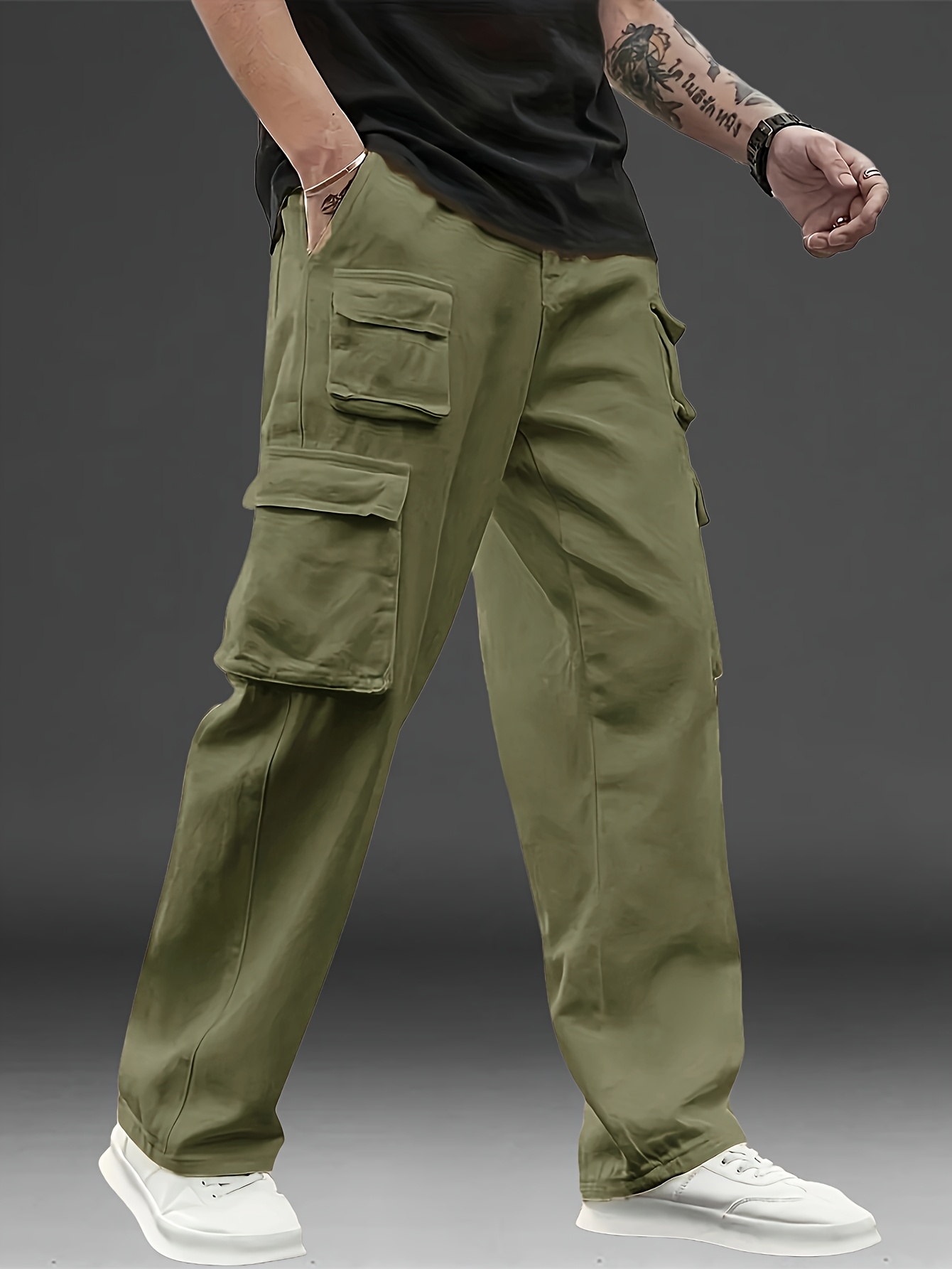 Pack de 3 Pantalons Cargo pour Hommes à Multiples Poches : Dotés d'une coupe ample tendance et d'un design durable, ces pantalons décontractés polyvalents sont parfaits pour les sports en plein air, le port quotidien, les voyages ainsi que diverses autres occasions. Pantalons cargo homme haute qualité, pants casual hommes, pantailleshiverhomme,