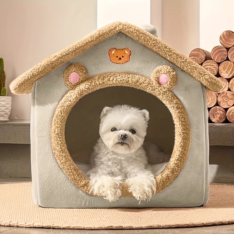 

1pc, Cat Kennel Dog Kennel, House Type 4 Seasons General Small Cat And Dog Kennel, Winter Warm Can Be Disassembled And Washed Pet House