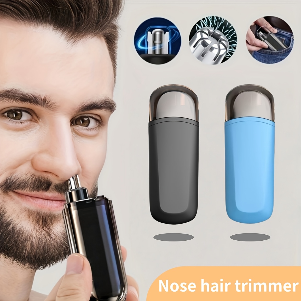rechargeable ear and nose hair trimmer electric unisex usb electric no eyebrow facial hair removal nose trimmer portable   suitable for birthday gifts Product details 1