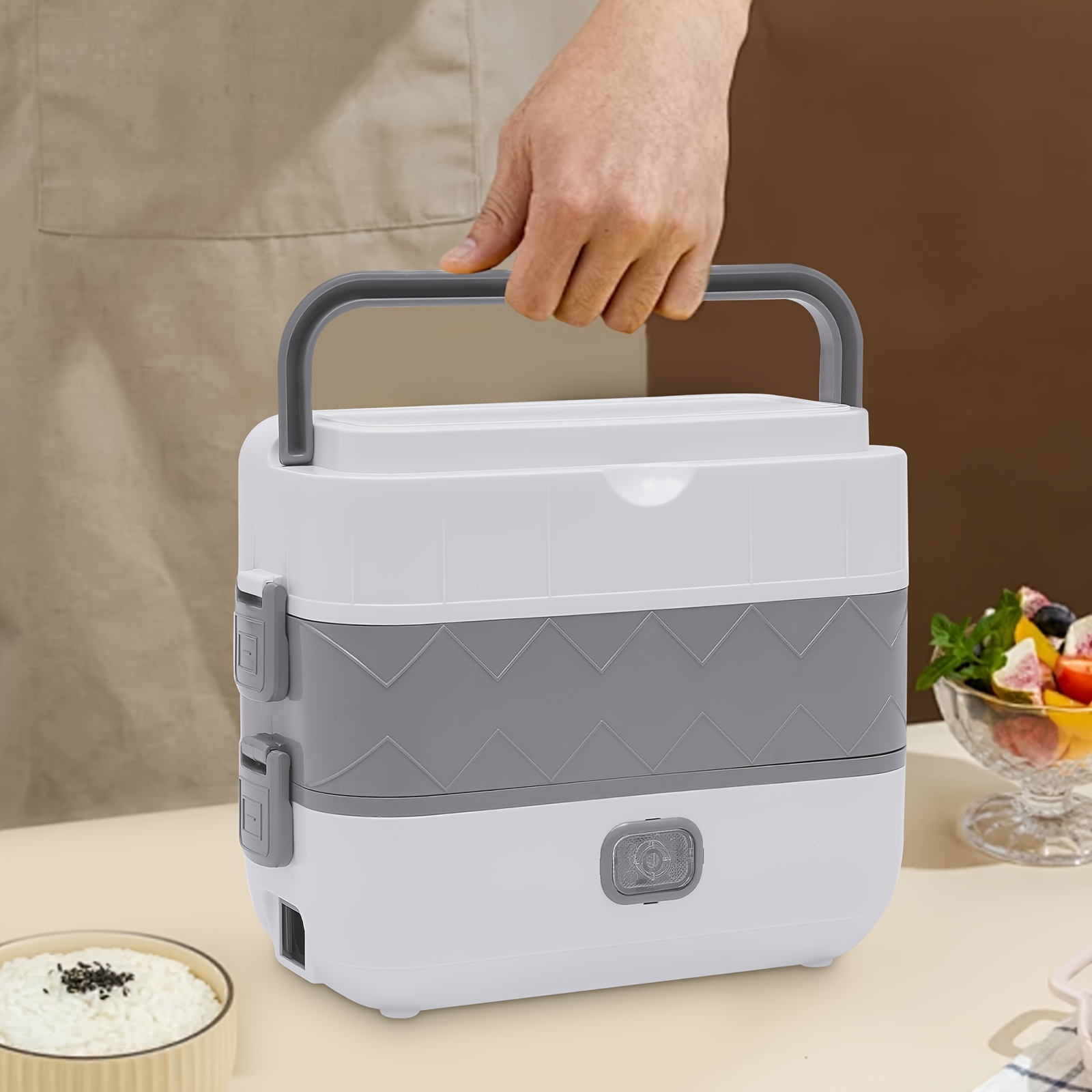 layer electric lunch box food warmer heater rice cooker Temu - Main Image