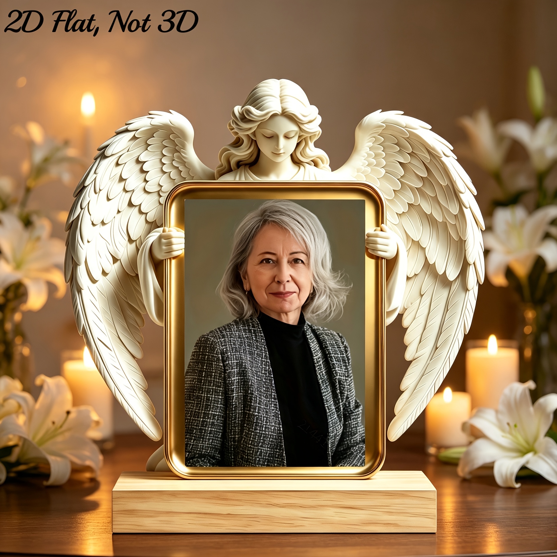TEMU Personalized Custom Photo Acrylic Desktop Photo Decoration - Personalized Souvenir, Suitable For Families Who Have Lost A , Condolence Gift,
