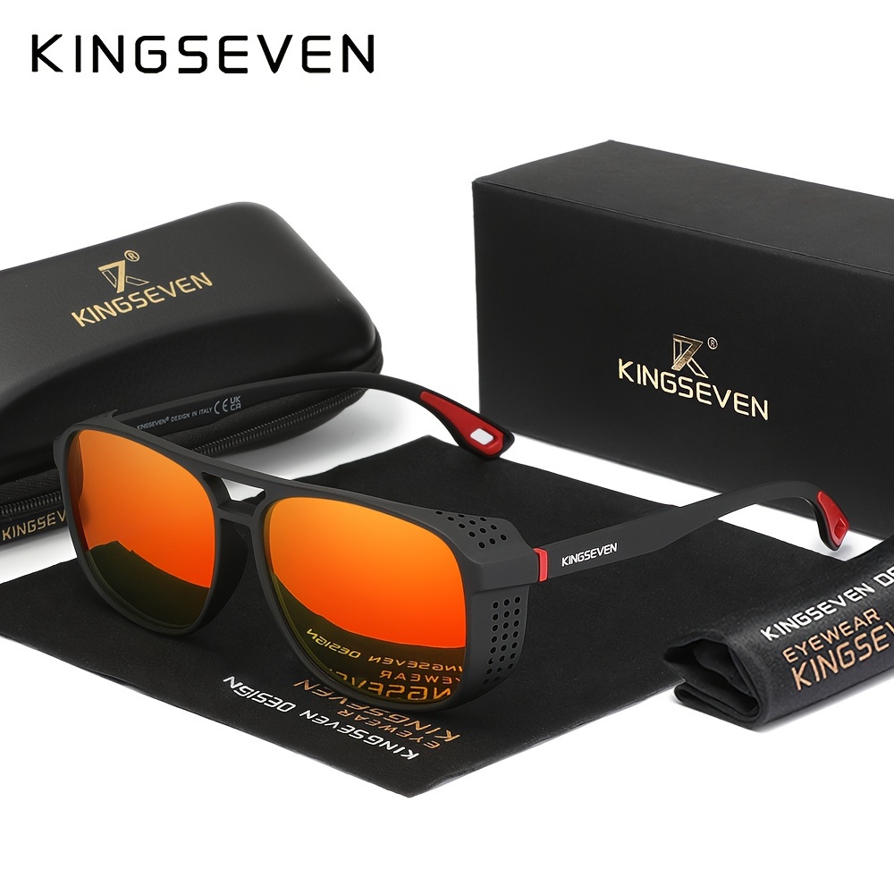 Image of Kingseven Fashion Wrap Around High-quality Polarized Lens Unique Design Unisex And Versatile For Casual, Business, Sports, Party, Driving, And, For Valentine's Day