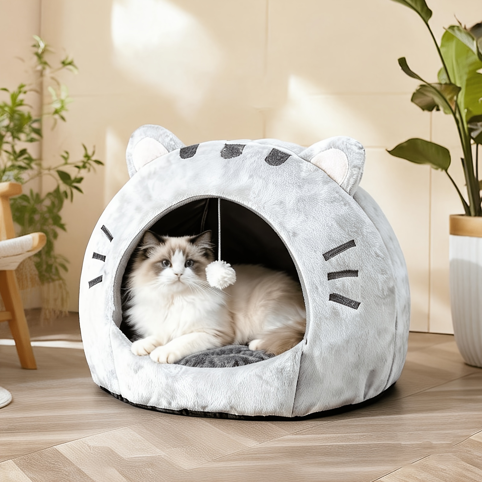 E-shop Katzenbett, Katzenbetten für Wohnungskatzen, Katzenhöhle, Katzenhöhle für Wohnungskatzen, Katzenbett-Höhle, Große Katzenbetten, Gemütliches