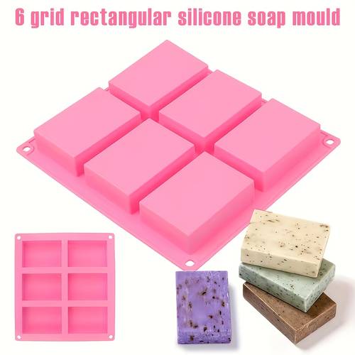 1pc rectangular right angle soap mold 6 silicone molds