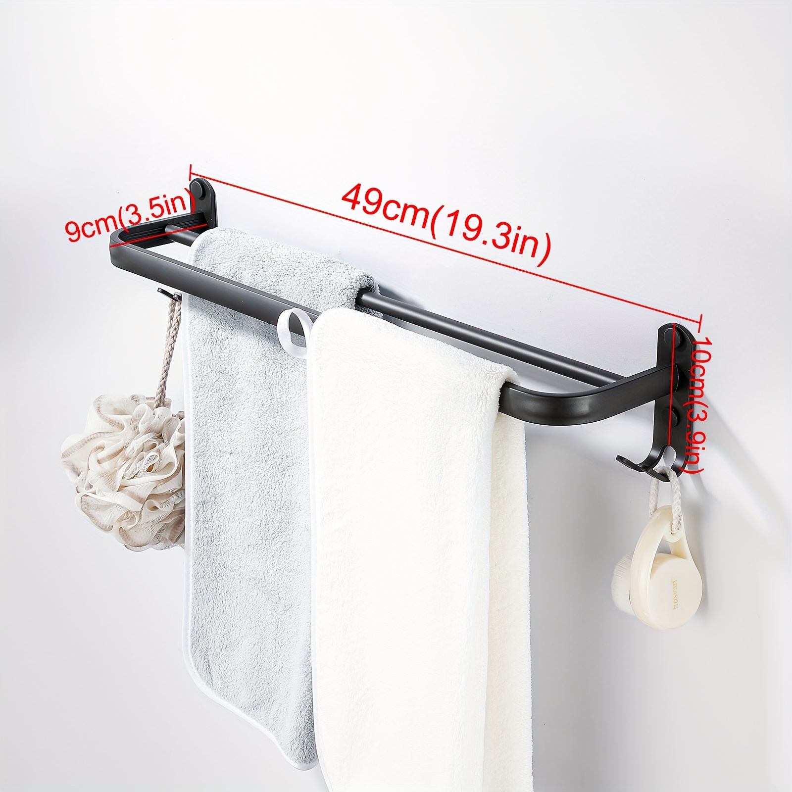 Toallero Accesorios de baño Colgador de toallero blanco Montado en