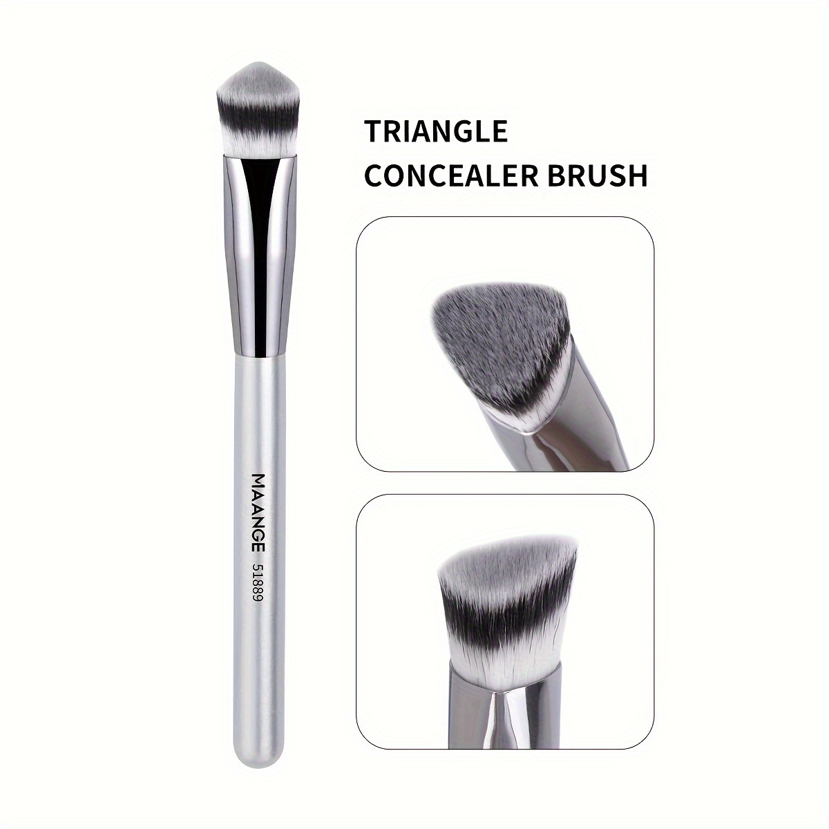 Maange 1pc Concealer Brush, Triangle Brush Head, Fit For The Skin, Suitable For Beginners, Gift For