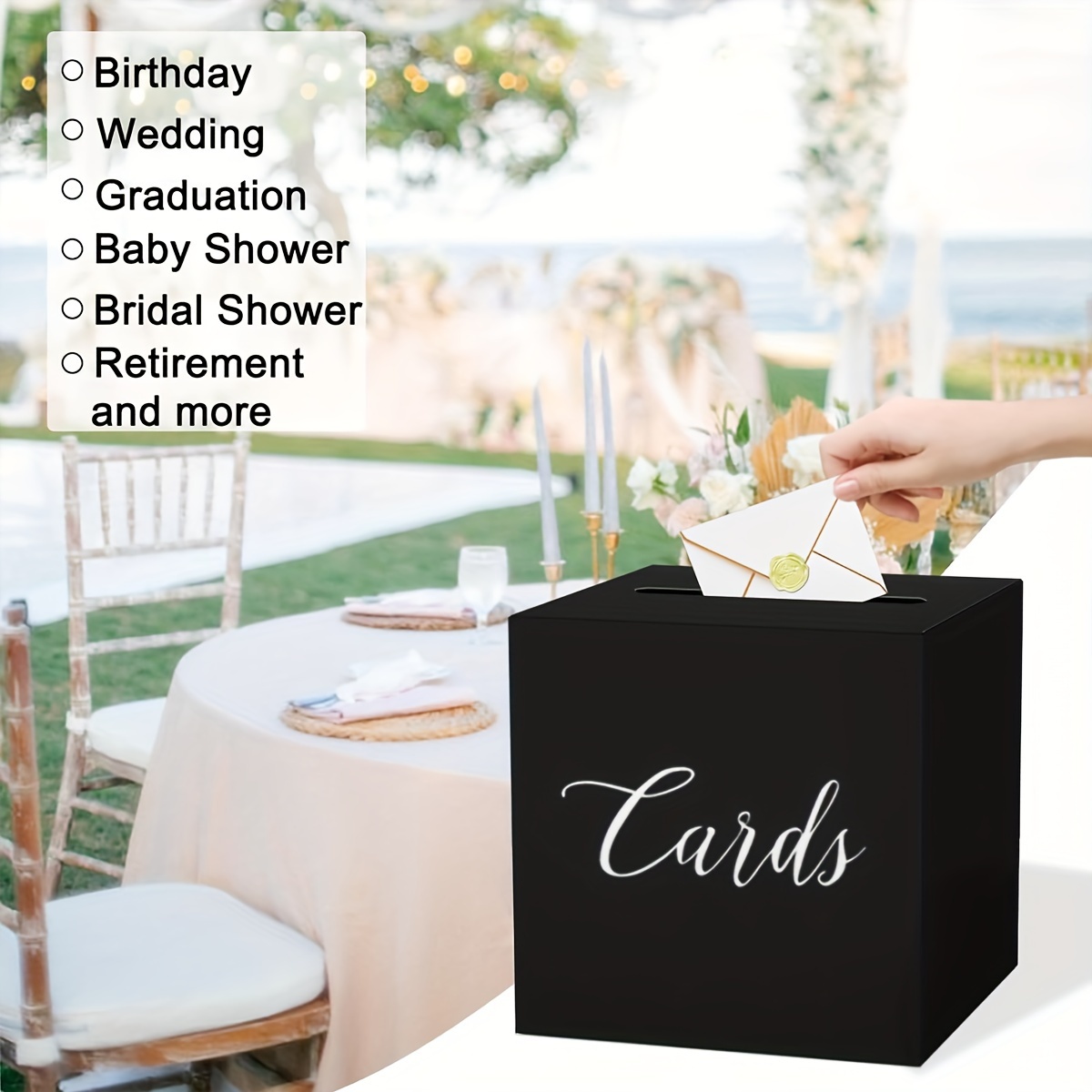 

Box Silvery - 8.7" For Weddings, Bridal , Graduations, Birthdays, Parties & - Decor