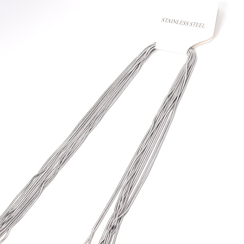 Unisex 1mm Round Snake Bone Chain Necklace, Woven Texture