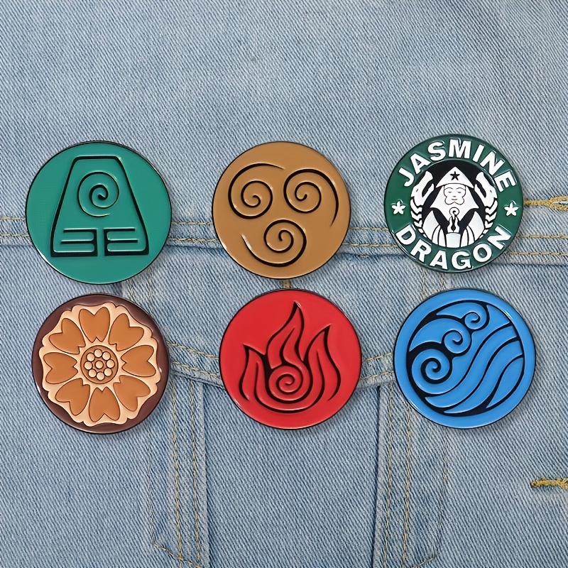 TEMU 6pcs Creative And Game Peripheral Symbols Enamel Pin Brooch